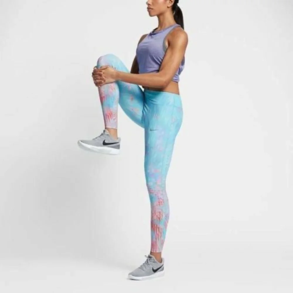 Nike Dri Fit Teal Athletic Leggings Size Small - Picture 3 of 12